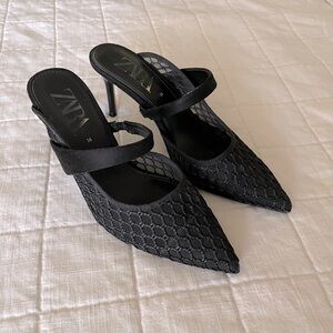 ZARA Mesh Heels Sandals Size 36 ONLY WORN ONCE